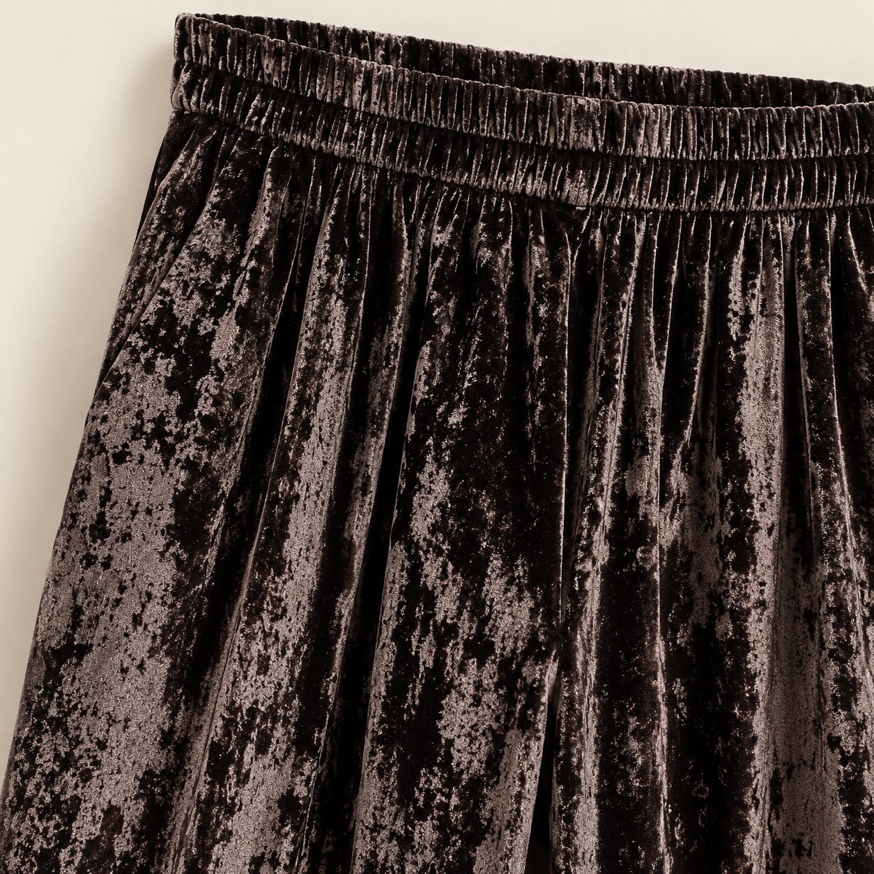 PANTALÓN TERCIOPELO DE SEDA CHOCOLATE