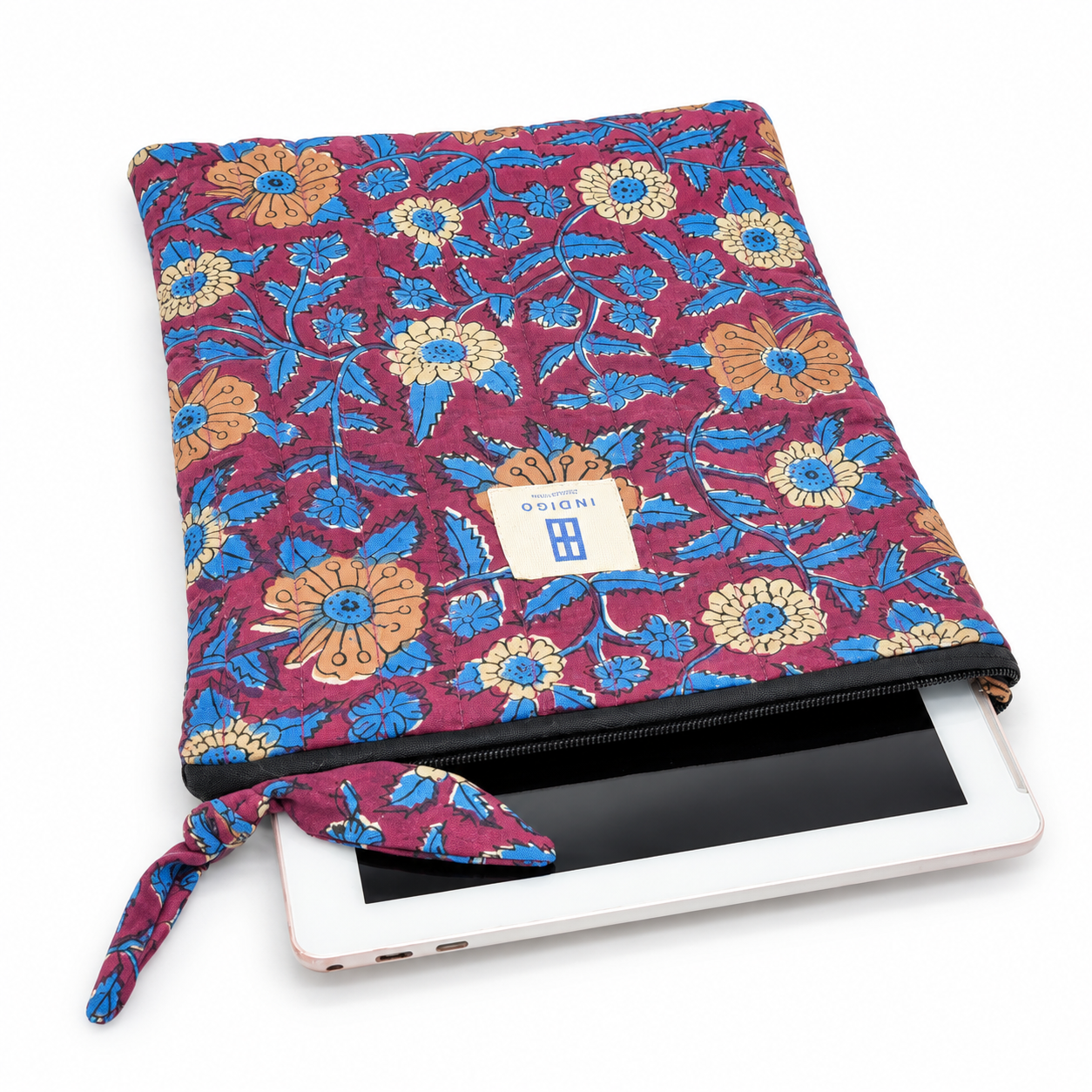 FUNDA TABLETA FLORES MORA