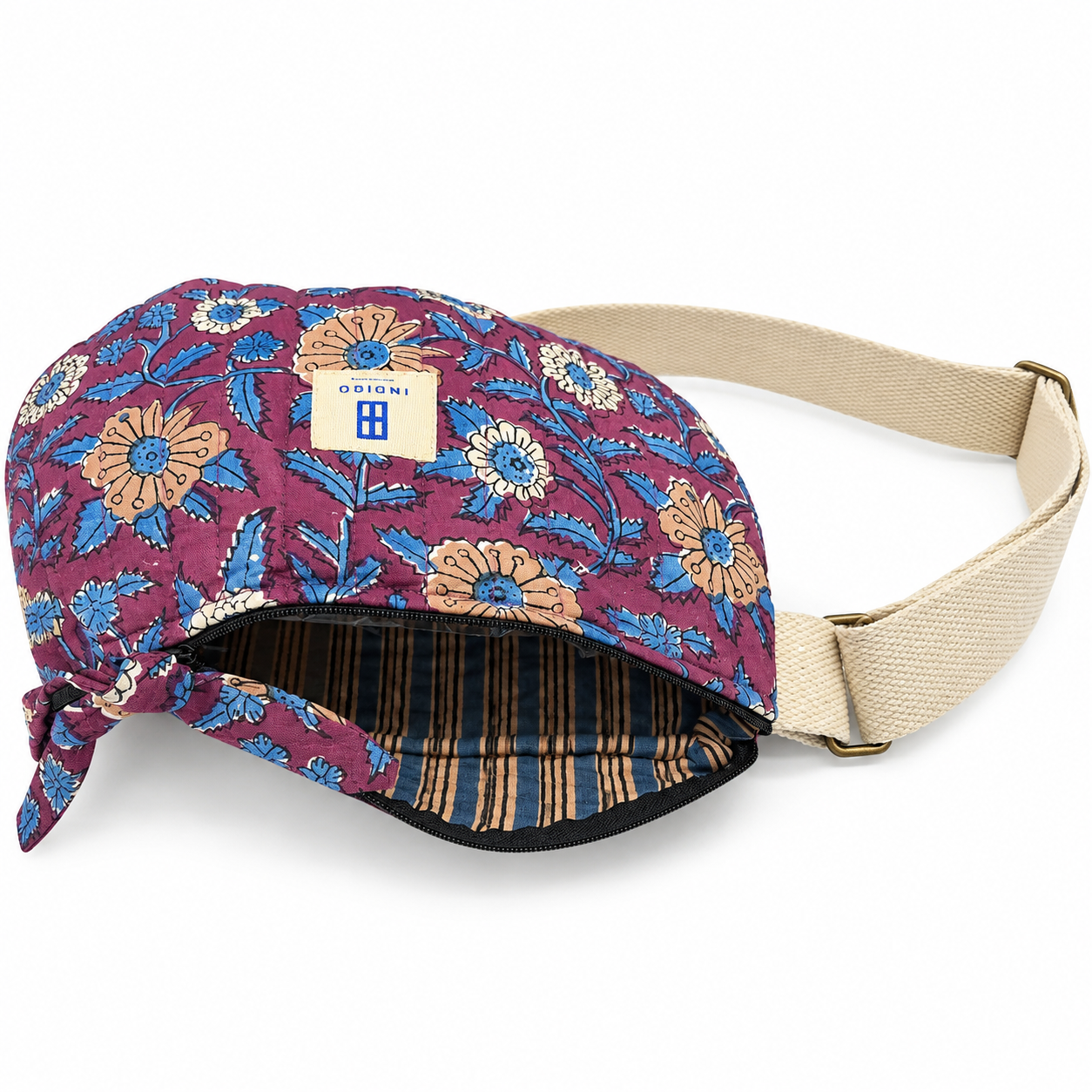 BOLSO BANANA FLORES MORA