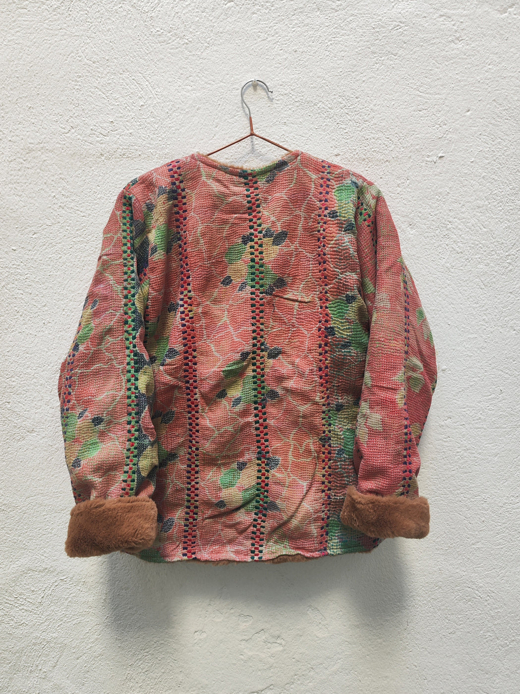 CHAQUETA VINTAGE KANTHA FORRADA DE PELO 1-2-3-4-5-6-7-8-9