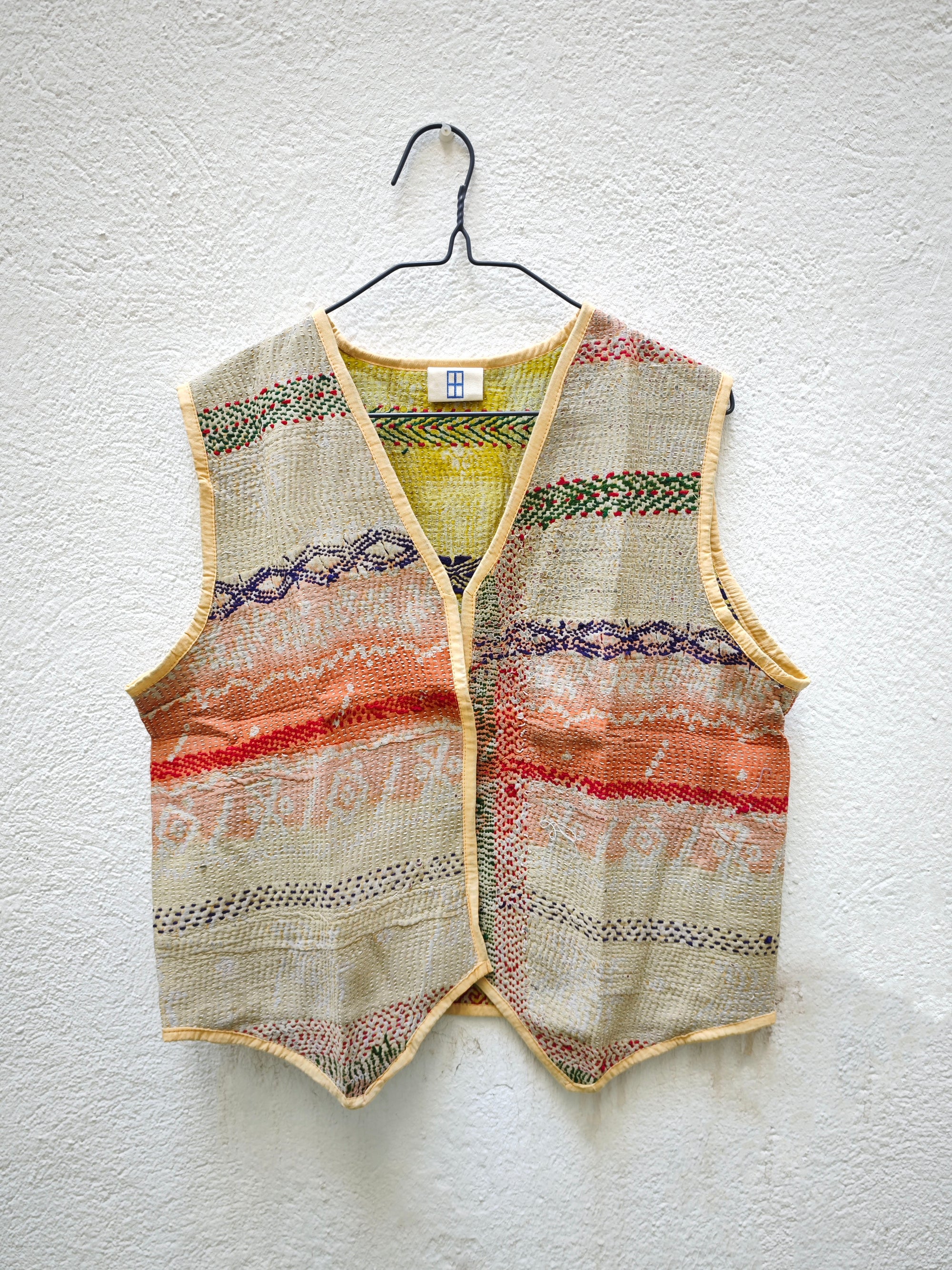 CHALECO PICOS VINTAGE KANTHA 1-2-3-4-5-6-7-8-9-10-11-12-13-14-15-16