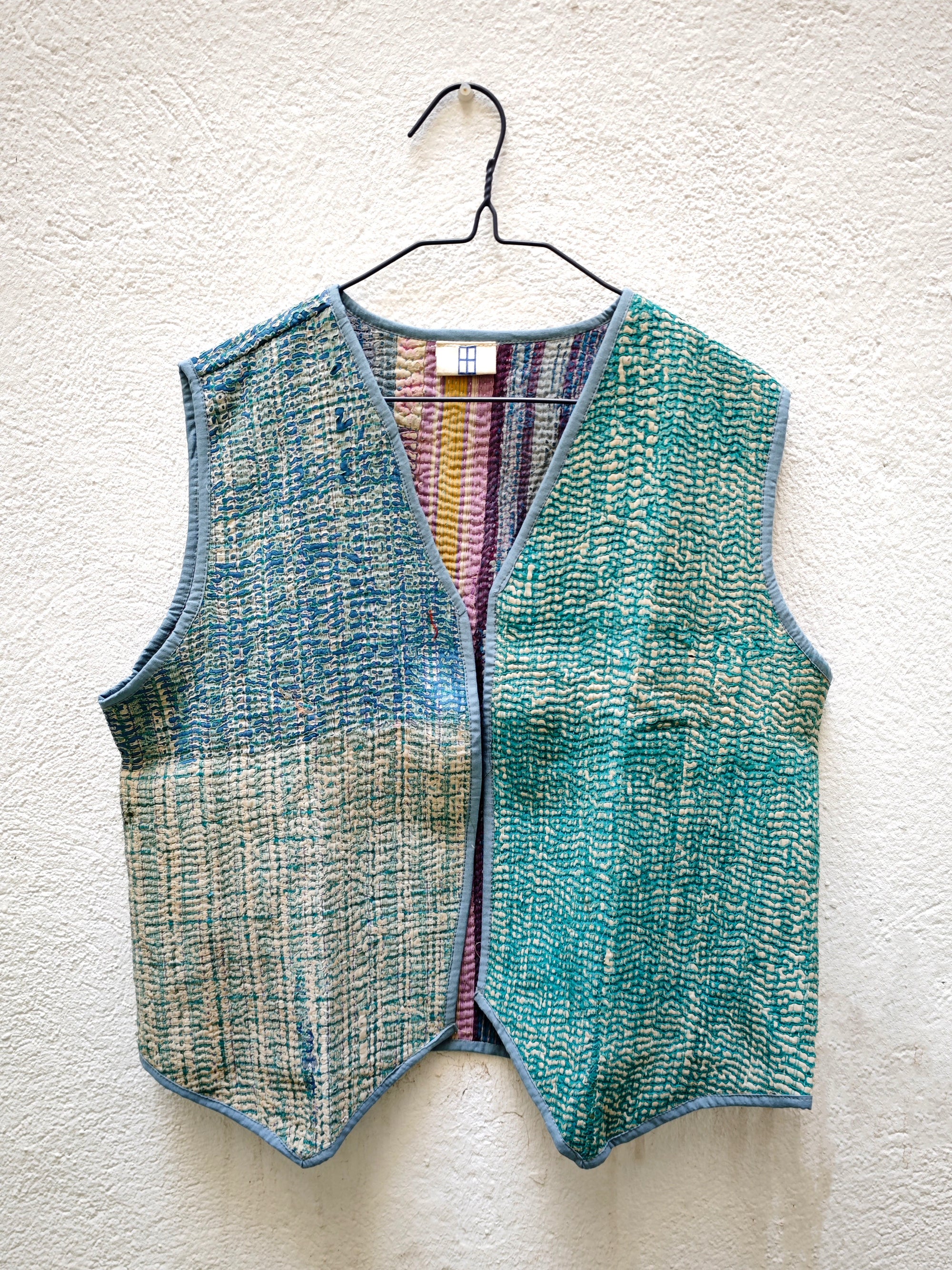 CHALECO PICOS VINTAGE KANTHA 1-2-3-4-5-6-7-8-9-10-11-12-13-14-15-16