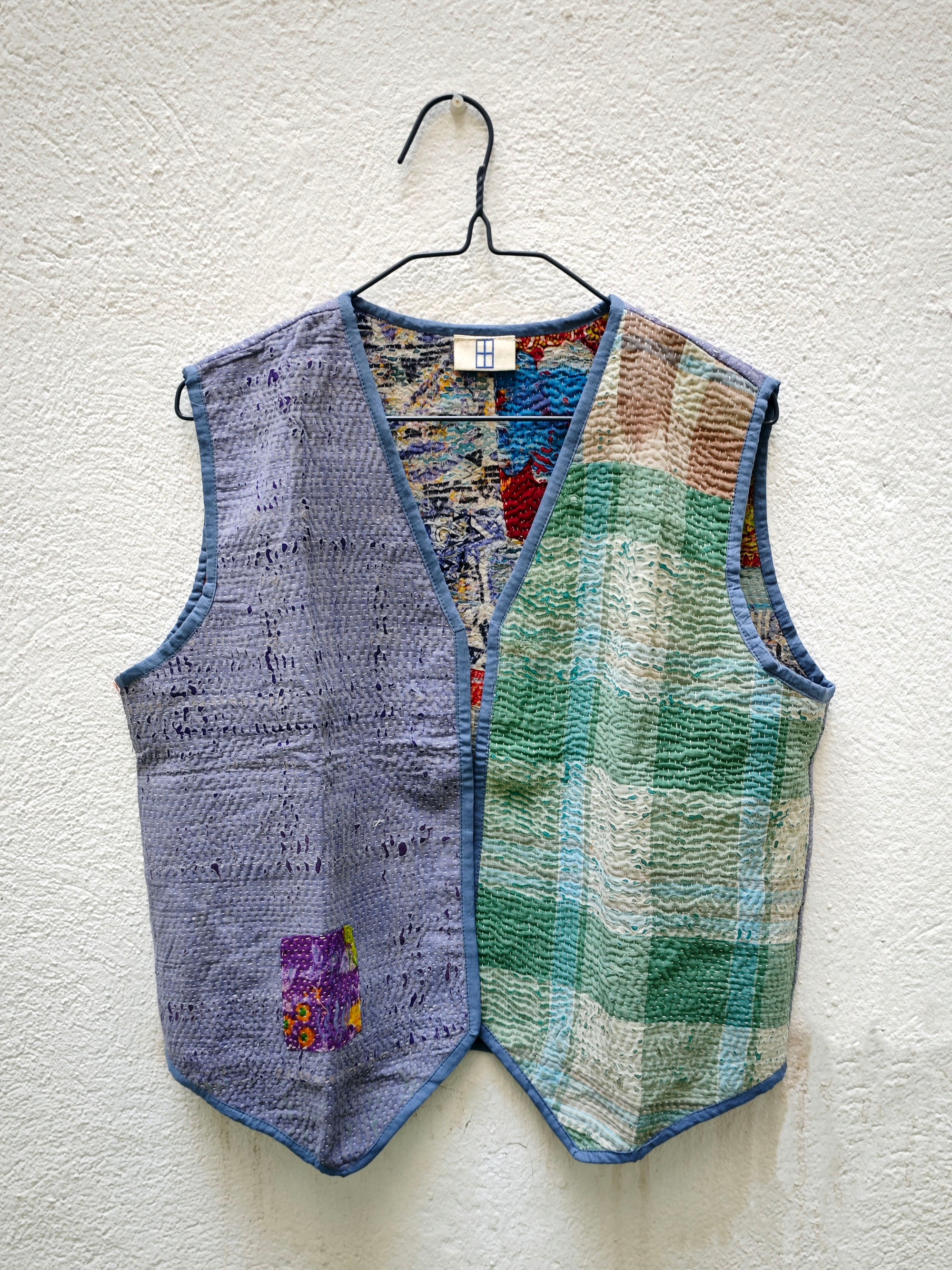 CHALECO PICOS VINTAGE KANTHA 1-2-3-4-5-6-7-8-9-10-11-12-13-14-15-16