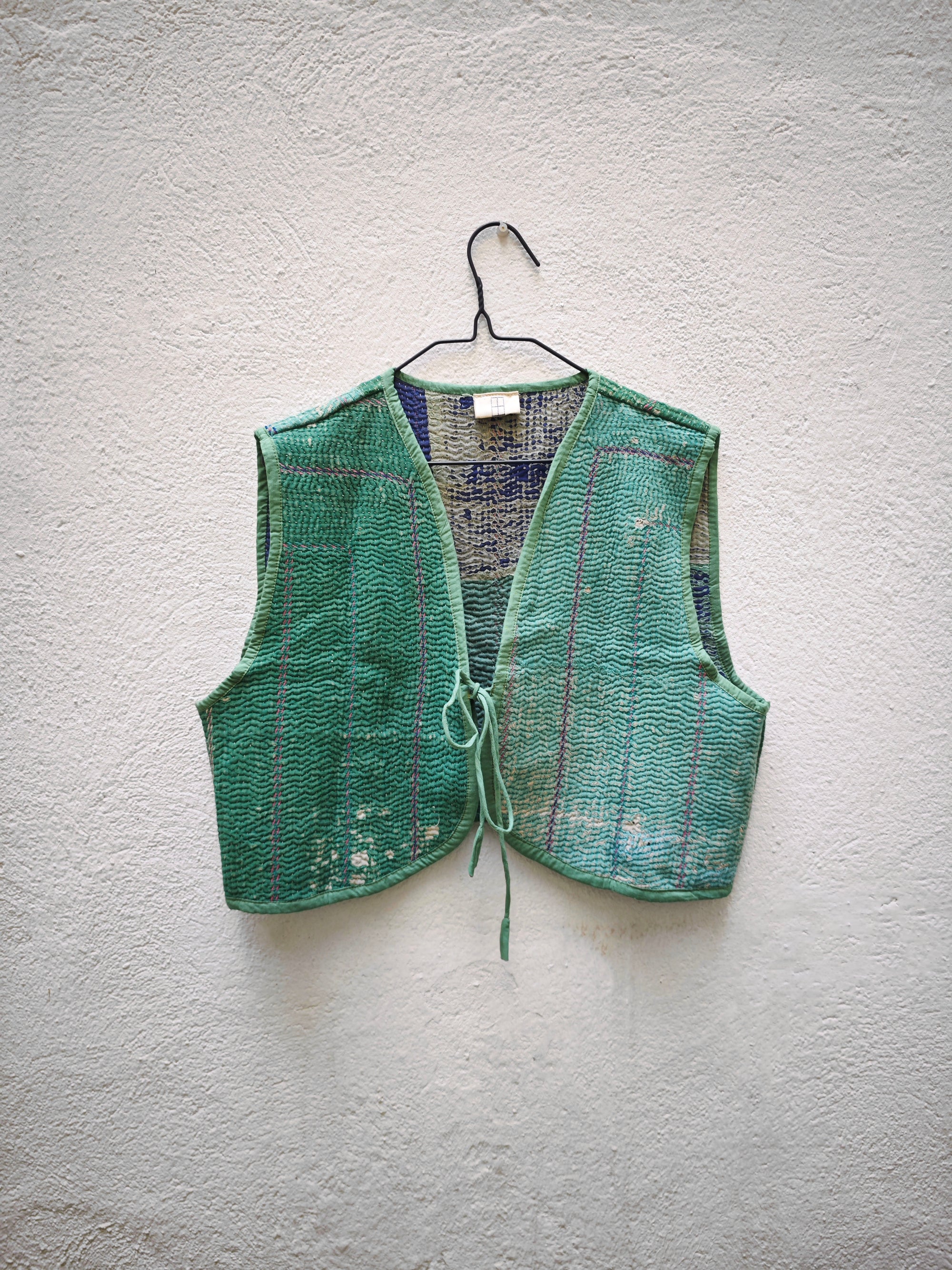 CHALECOS NUDO VINTAGE KANTHA 1-2-3-4-5-6-7-8-9-10-11