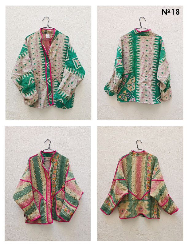 CHAQUETAS VINTAGE KANTHA 1-2-3-4-5-6-7-8-9-10-11-12-13-14-15-16-17-18-19
