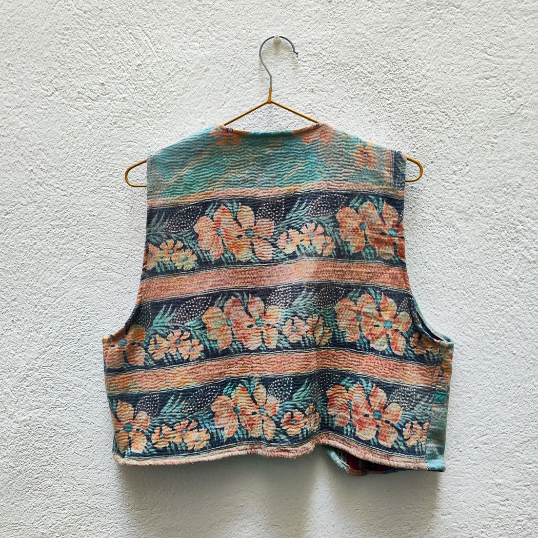 CHALECO CORTO VINTAGE KANTHA 1-2-3-4-5-6-7-8-9-10-11