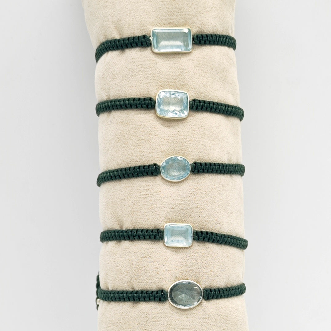 PULSERA AGUAMARINA MACRAMÉ